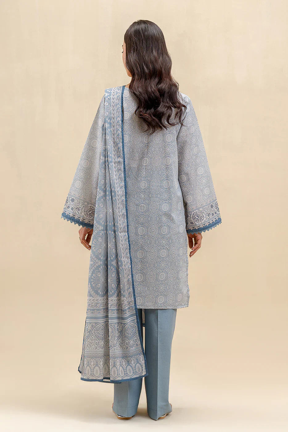 Beechtree Printed Blended Lawn Suit SERENE ORNATE FAR0030