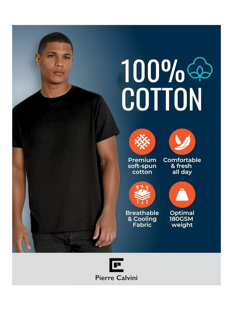 Men's Cotton crew neck T-Shirts(Pack of 5) FAR0040
