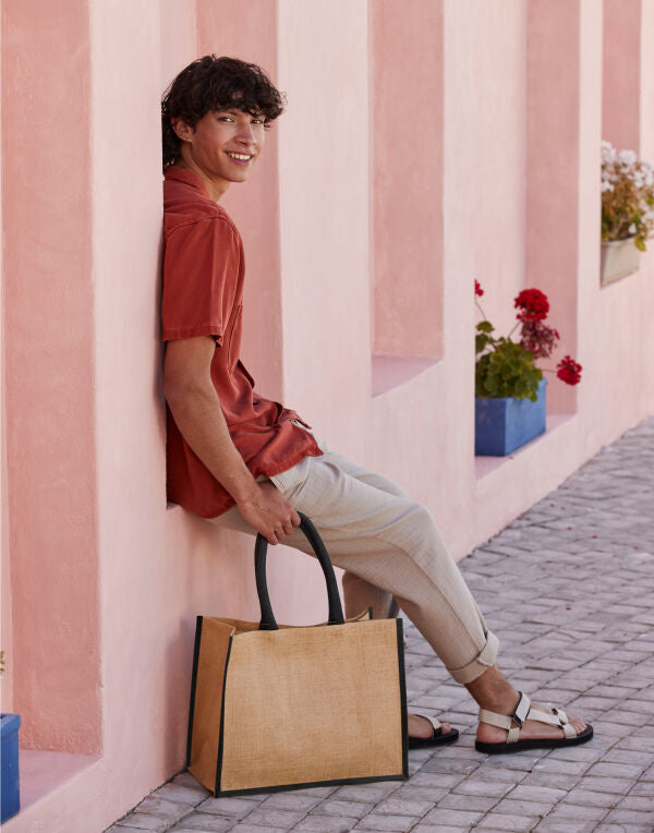 Natural Starched Jute Classic Shopper WAH0219