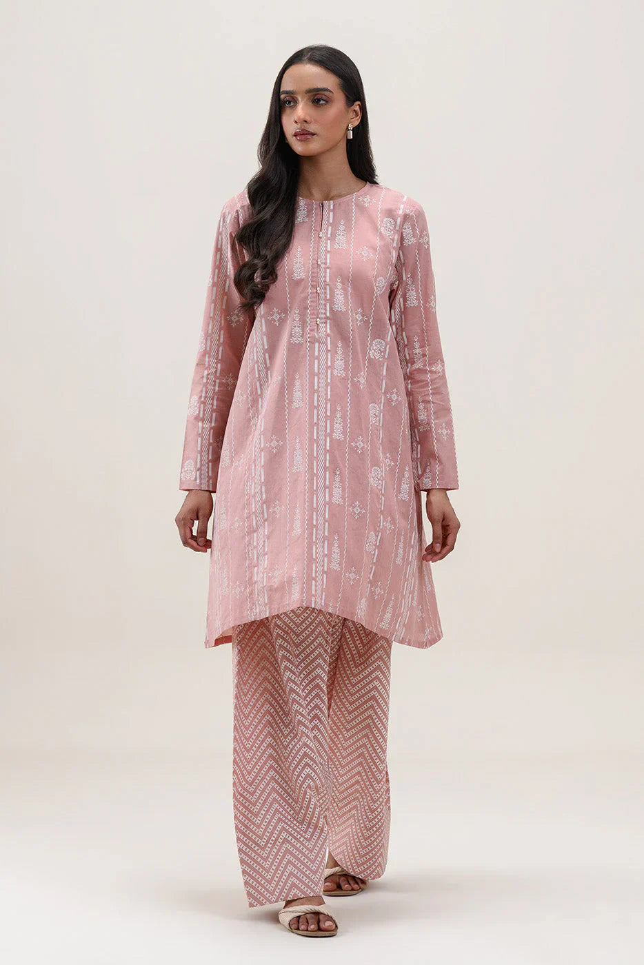 Beechtree Printed Blended Lawn Suit ROSY AFFAIR FAR0022