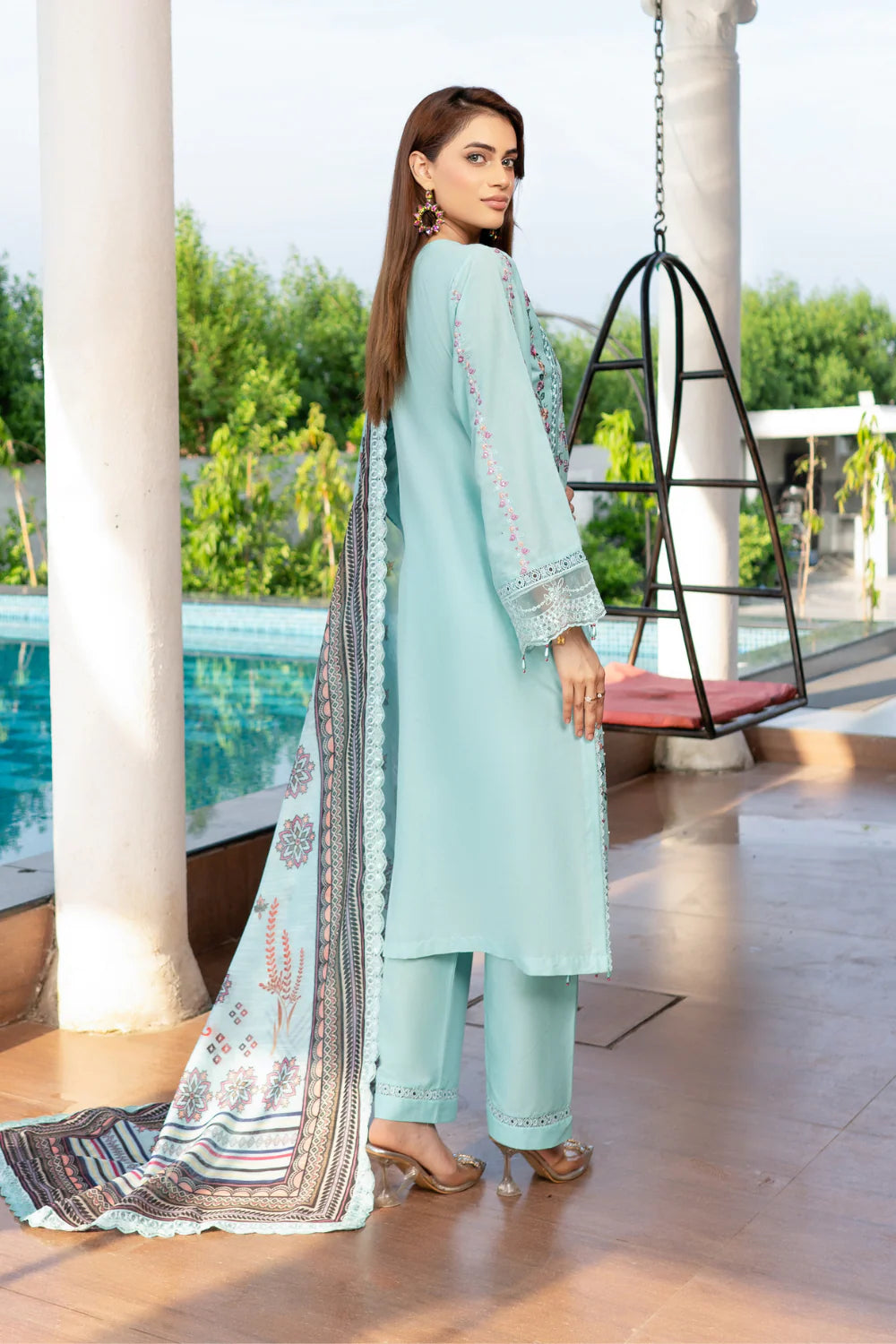 Munira Designer Embroidered Cotton Chikankari Suit FAR0006