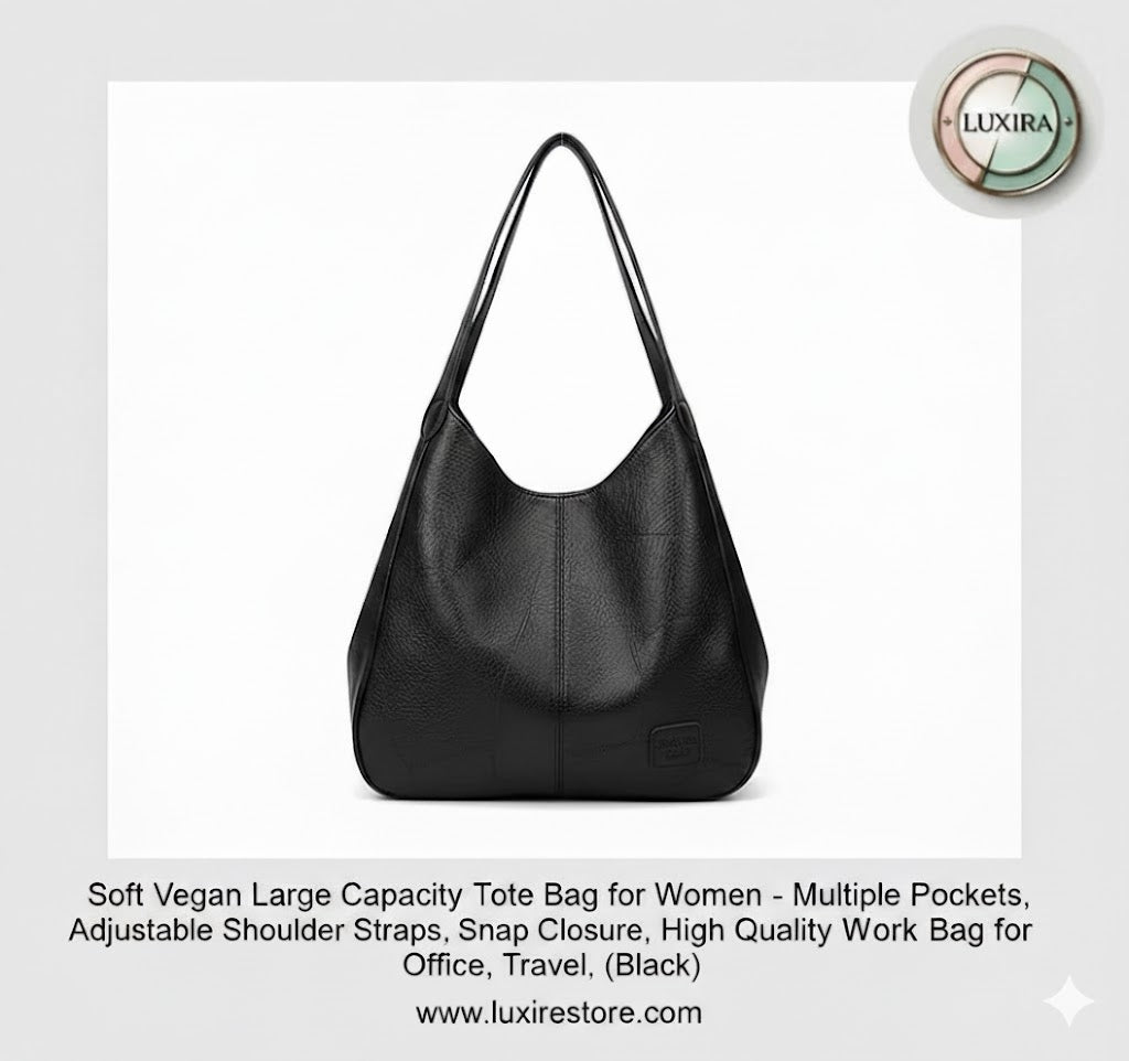 👜 Your Everyday Essential: The LUXIRA Soft Vegan Large Capacity Tote