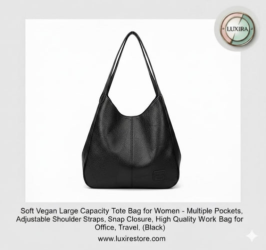 👜 Your Everyday Essential: The LUXIRA Soft Vegan Large Capacity Tote
