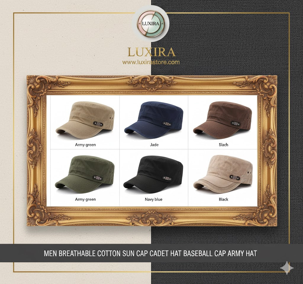 Command Your Look: Introducing LUXIRA's Ultimate Cotton Cadet Cap Collection