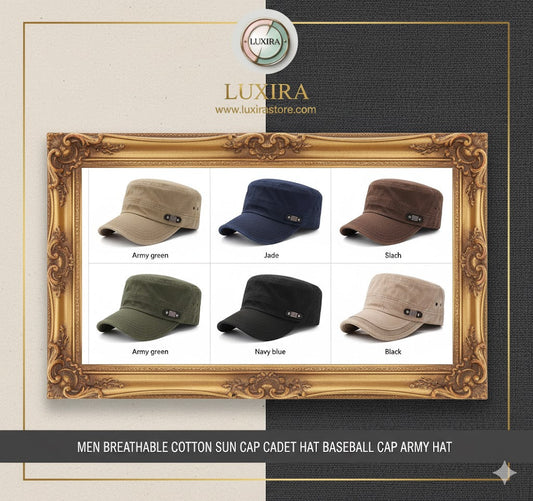 Command Your Look: Introducing LUXIRA's Ultimate Cotton Cadet Cap Collection