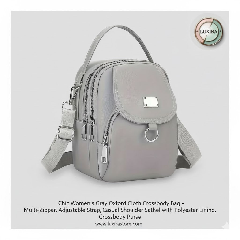 The Perfect Companion: Introducing the Chic Gray Oxford Cloth Crossbody