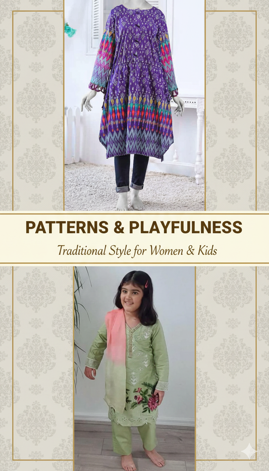 Patterns & Playfulness: Traditional Fashion Trends for Women and Kids 2025