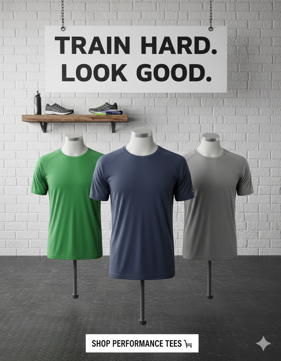 Train Hard. Look Good: Men's Performance T-Shirts | Moisture-Wicking Raglan Tees | Luxira Store