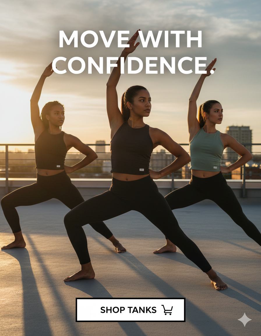 MOVE WITH CONFIDENCE: Women's Cropped Tank Tops & High-Waisted Leggings | Performance Activewear | Luxira Store