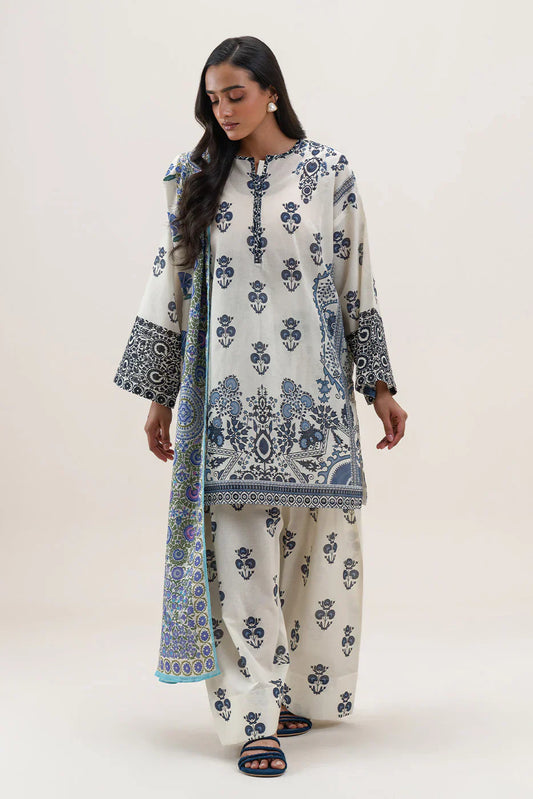 Beechtree Printed Blended Lawn Suit SUZANI ALLURE FAR0024