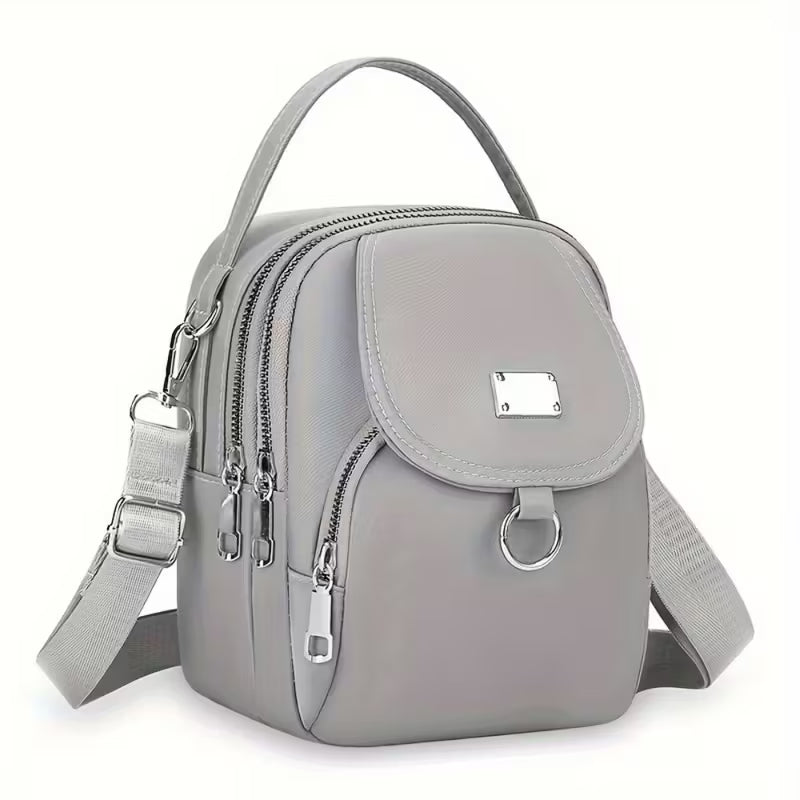 Chic Women's Gray Oxford Cloth Crossbody Bag FAR0039