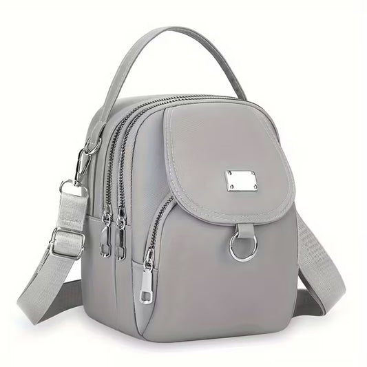Chic Women's Gray Oxford Cloth Crossbody Bag FAR0039