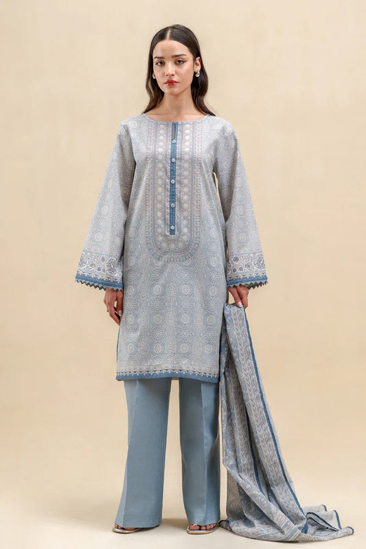 Beechtree Printed Blended Lawn Suit SERENE ORNATE FAR0030