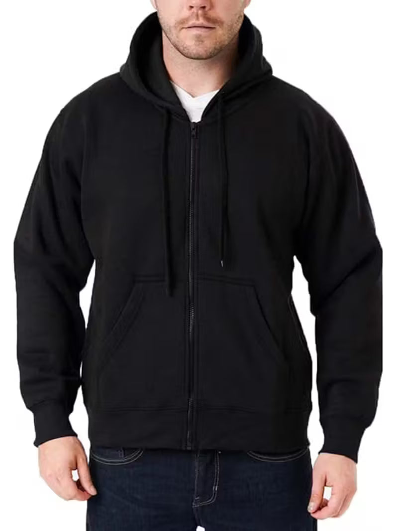 LABEL APPAREL Mens Zip Up Fleece Hoodie FAR0034