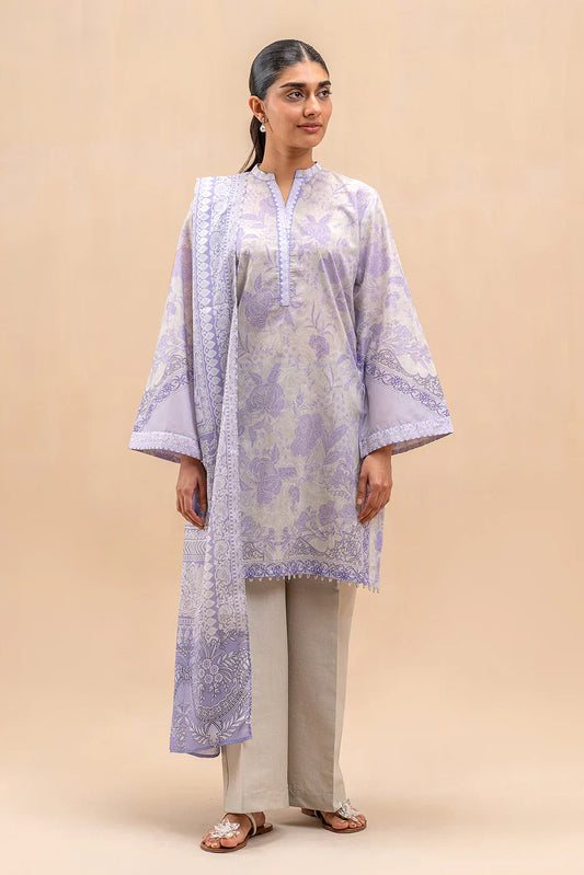 Beechtree Printed Blended Lawn Suit LAVENDER BAY FAR0026