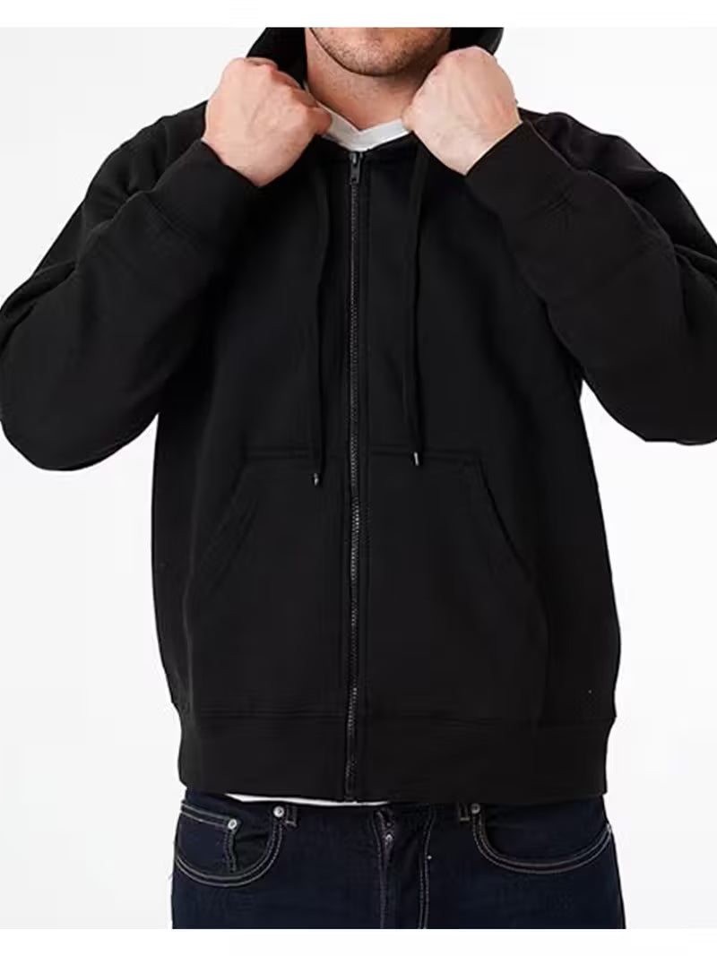 LABEL APPAREL Mens Zip Up Fleece Hoodie FAR0034