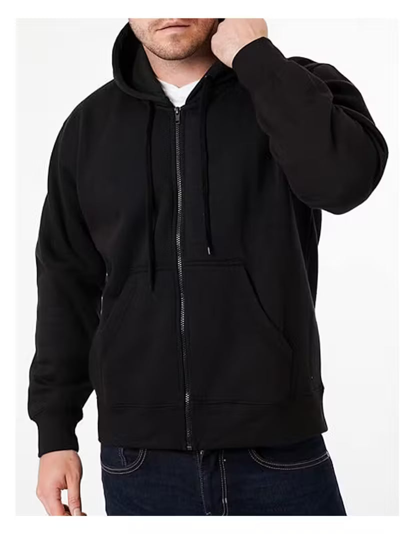 LABEL APPAREL Mens Zip Up Fleece Hoodie FAR0034