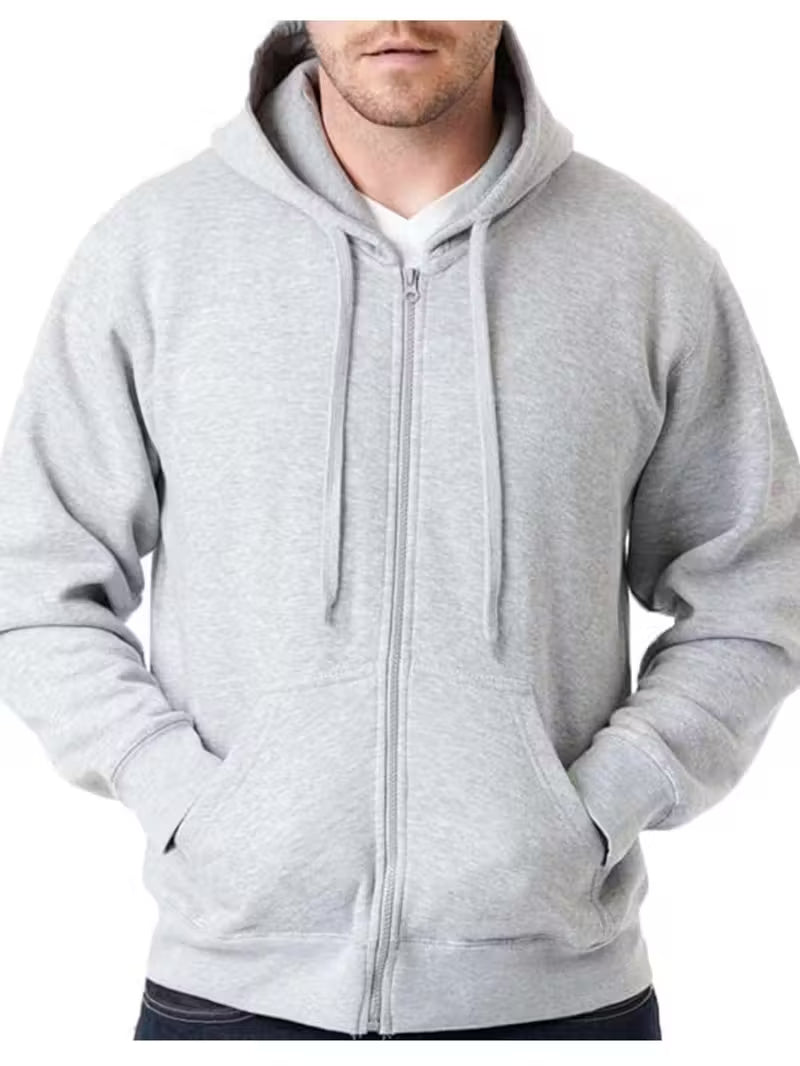 LABEL APPAREL Mens Zip Up Fleece Hoodie FAR0034