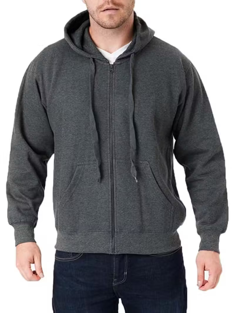 LABEL APPAREL Mens Zip Up Fleece Hoodie FAR0034