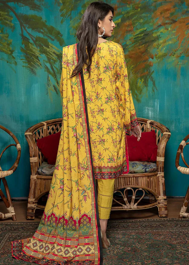 Adan Libas Digital Printed Linen 3 Piece Suit WAH0005