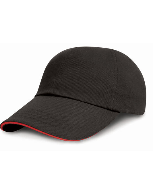 Low Profile Heavy Brushed Cotton Cap with Sandwich Peak WAH0082