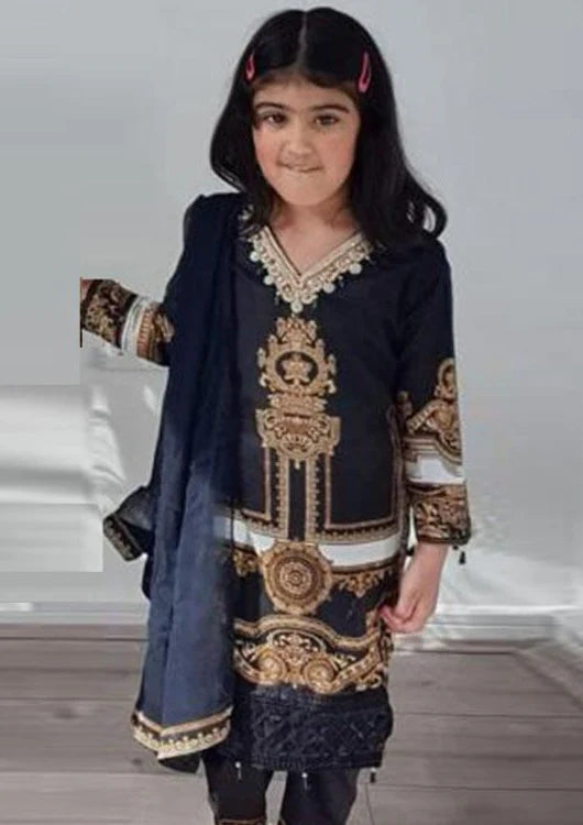 Maryam & Mariyas Kids Digital Printed Lawn 3 Piece Suit WAH0027