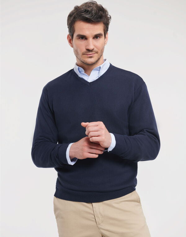 Men's V-Neck Knitted Pullover FAR0052
