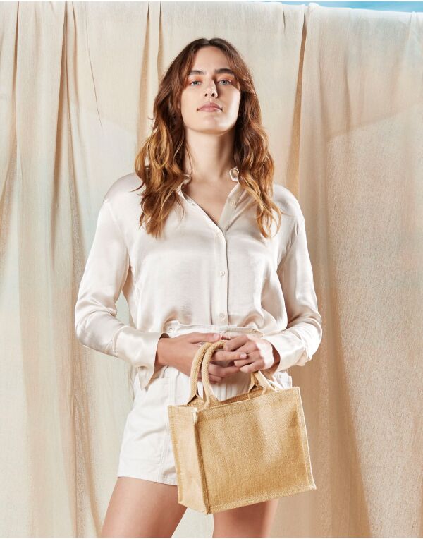 Shimmer Jute Mini Gift Bag WAH0239