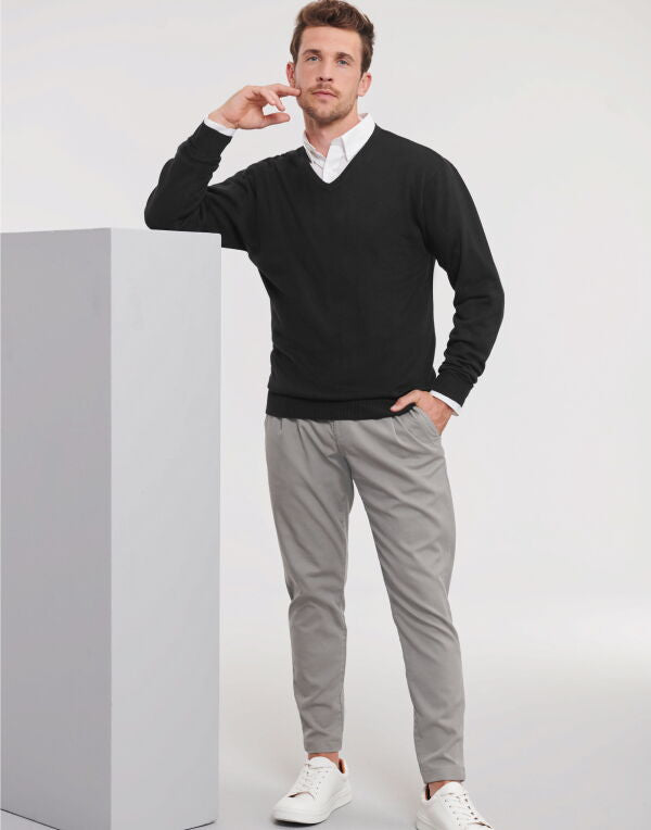 Men's V-Neck Knitted Pullover FAR0052
