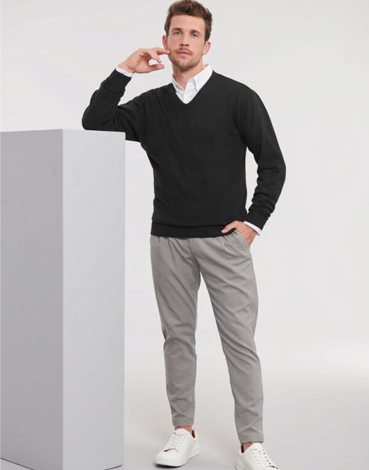 Men's V-Neck Knitted Pullover FAR0052