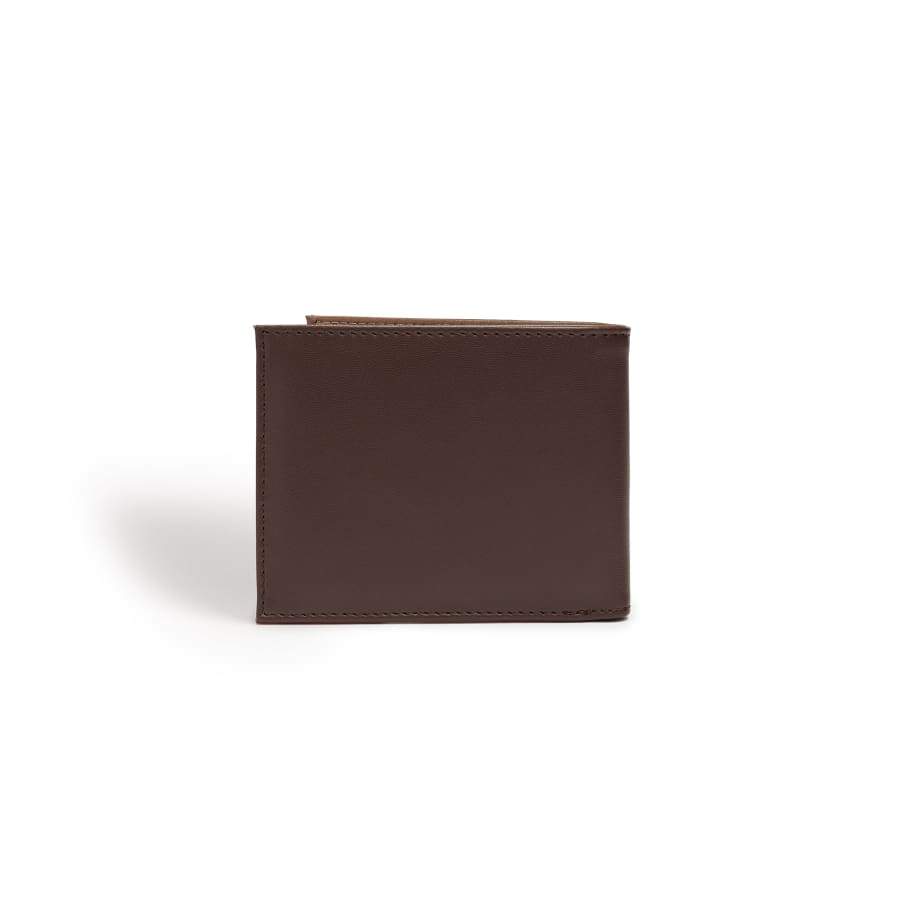 Brave Dark Brown Vegan Bifold Wallet by LaBante London – eco-friendly men's wallet made from cruelty-free microfiber leather, featuring a modern three-tone interior.
