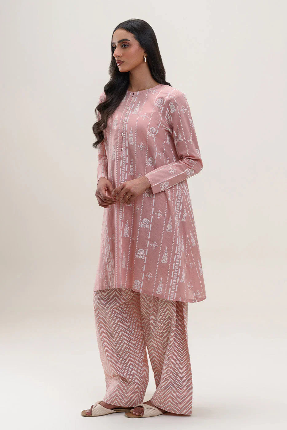 Beechtree Printed Blended Lawn Suit ROSY AFFAIR FAR0022