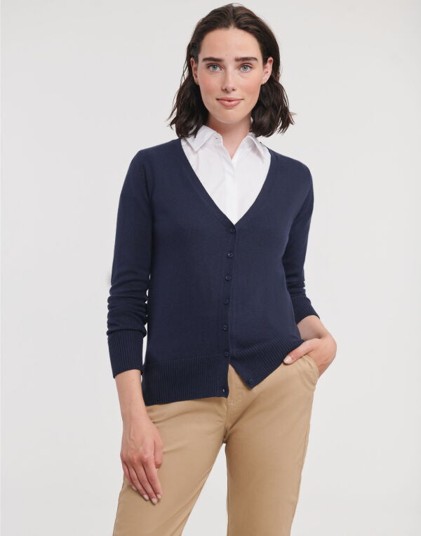 Ladies' V-Neck Knitted Cardigan FAR0053