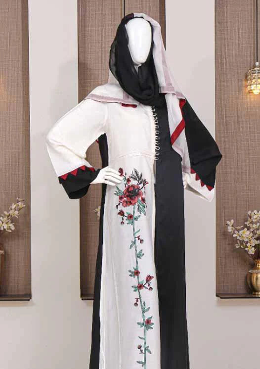 Rafia Embroidered Viscose Abaya WAH0017