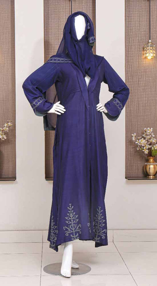 Rafia Embroidered Viscose 2 Piece Abaya  WAH0018
