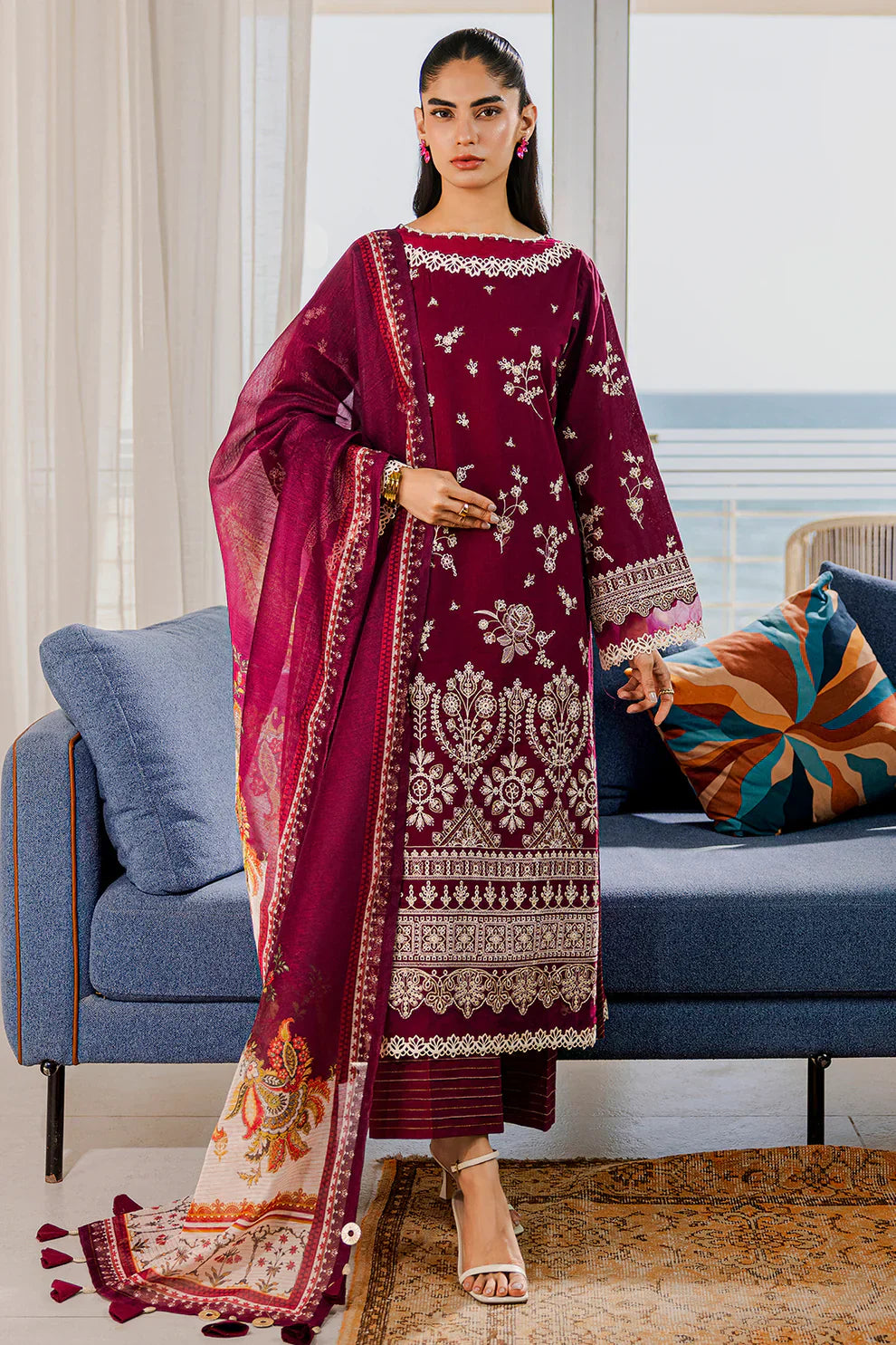 Zellbury Embroidered Lawn Suit FAR0014
