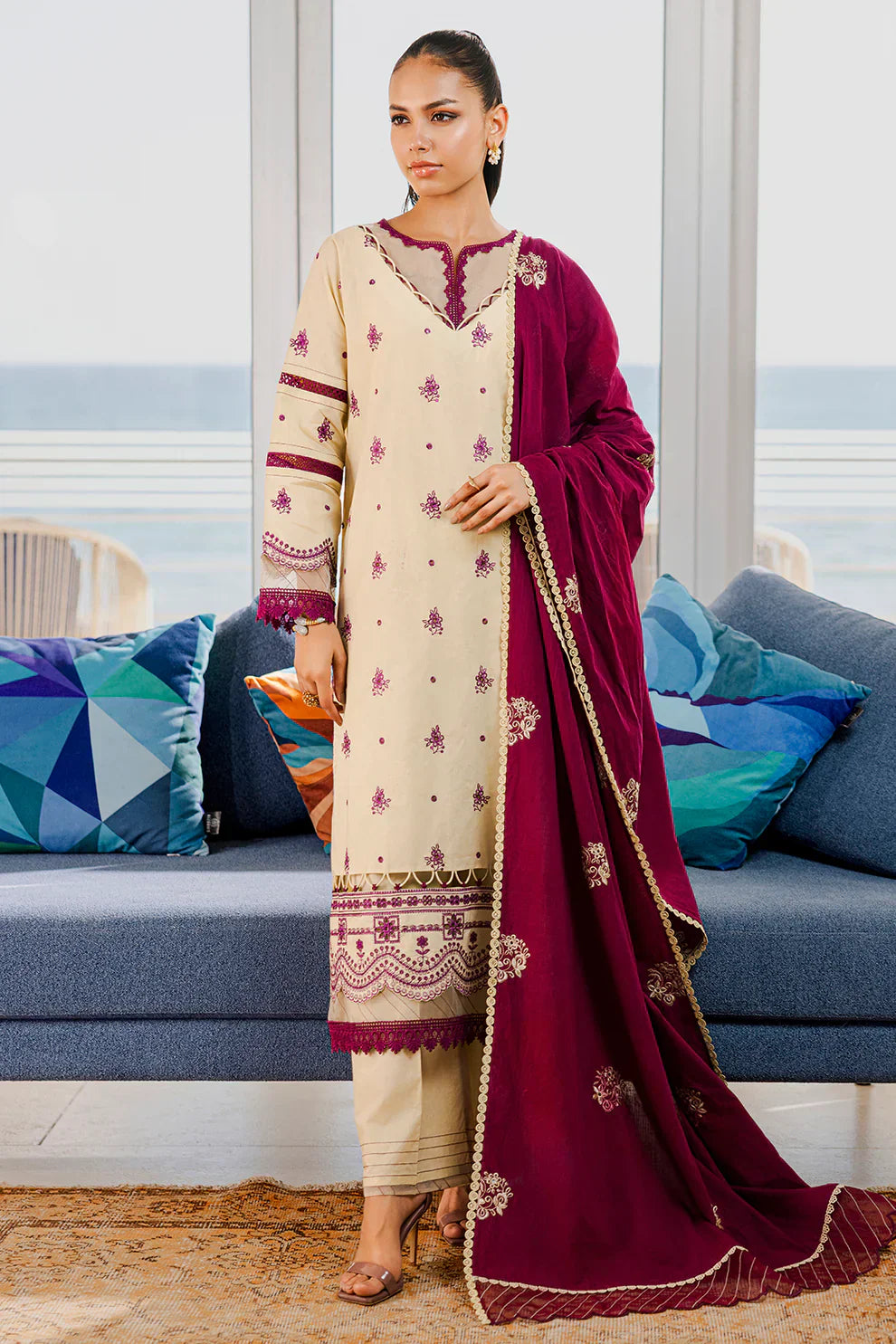 Zellbury Embroidered Lawn Suit FAR0020