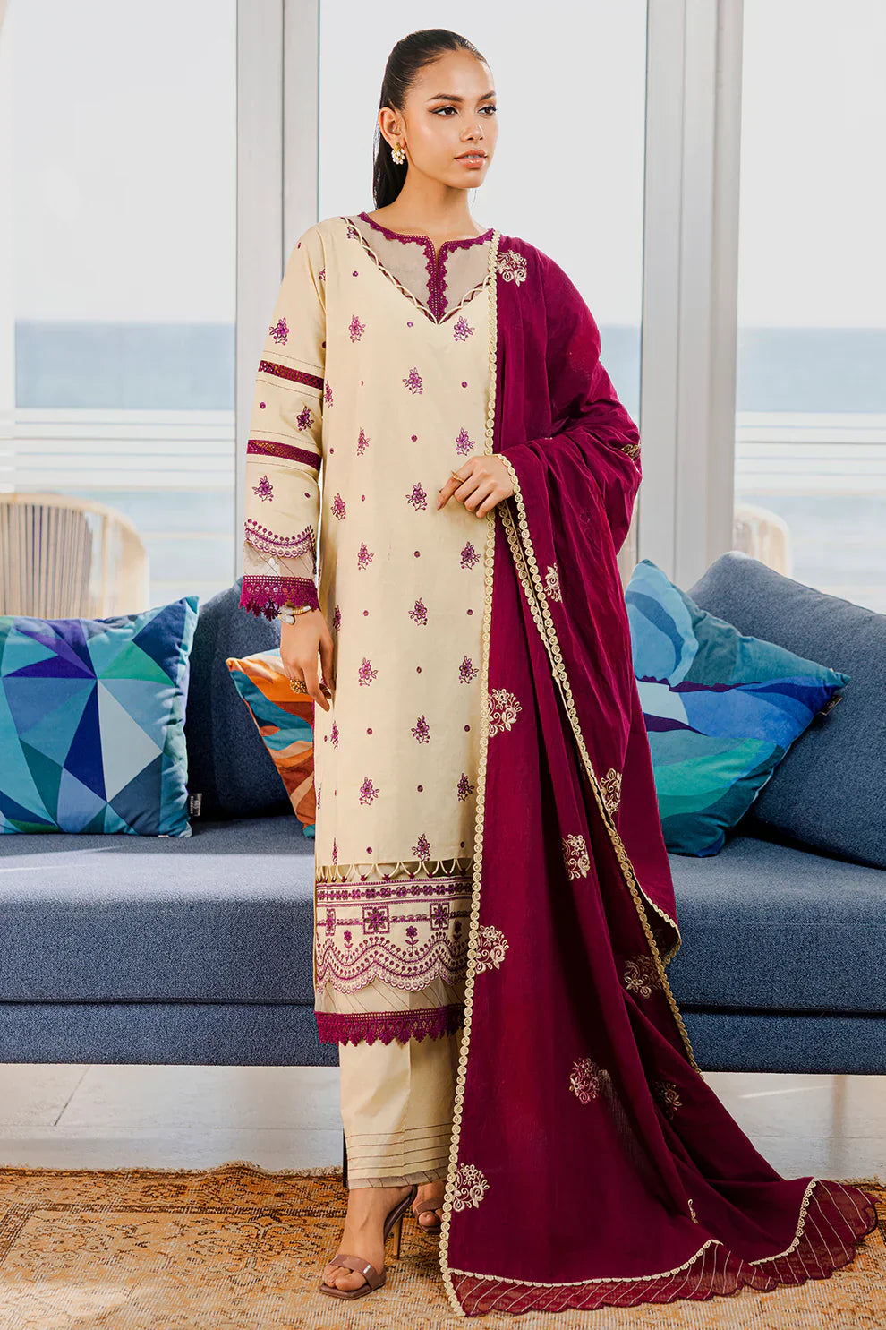 Zellbury Embroidered Lawn Suit FAR0020